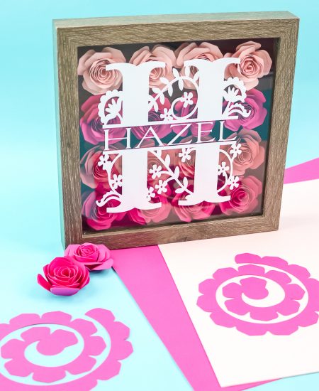 paper flower shadowbox