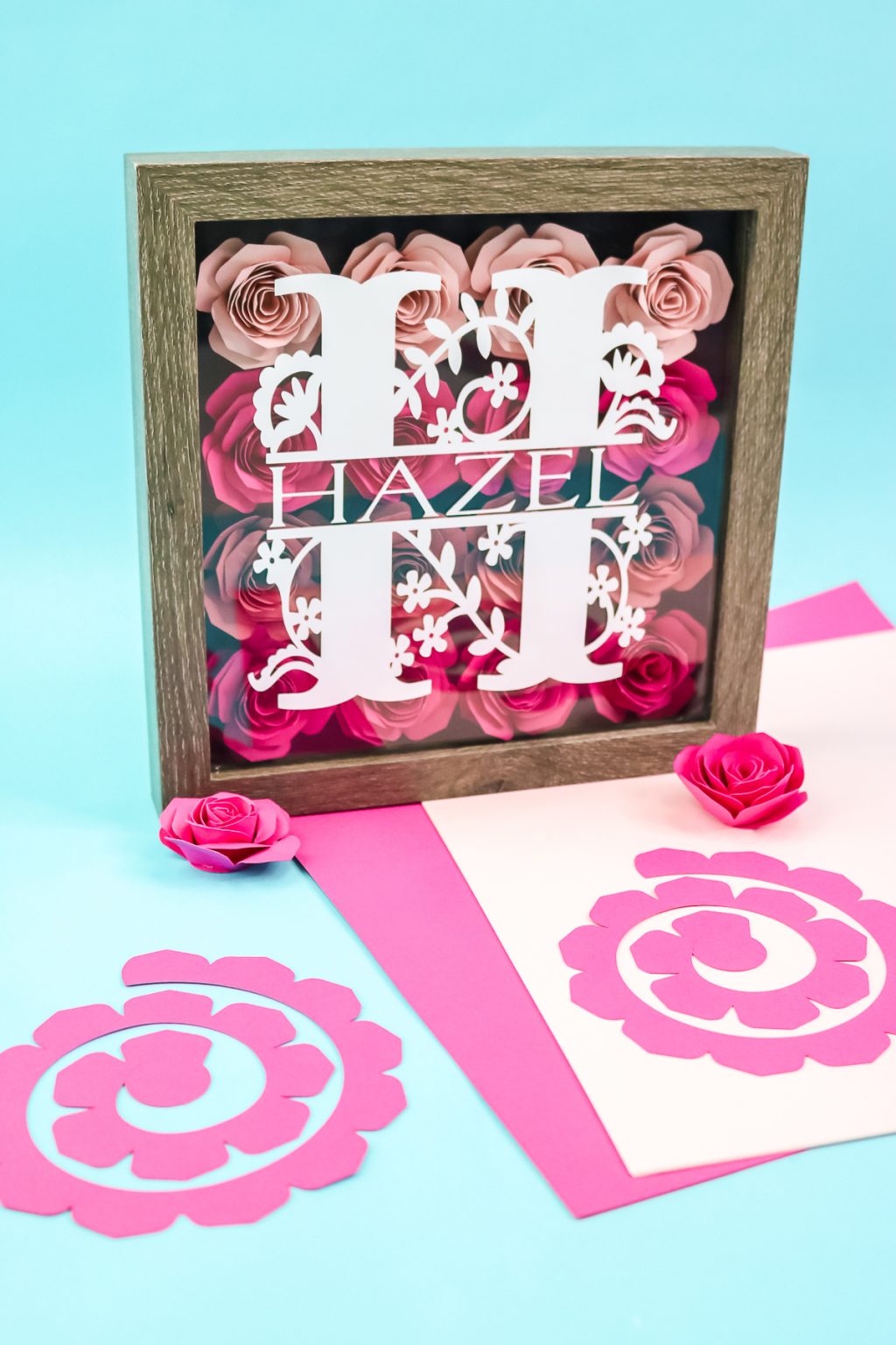Paper Flower Shadowbox with a Cricut Machine - Angie Holden The Country