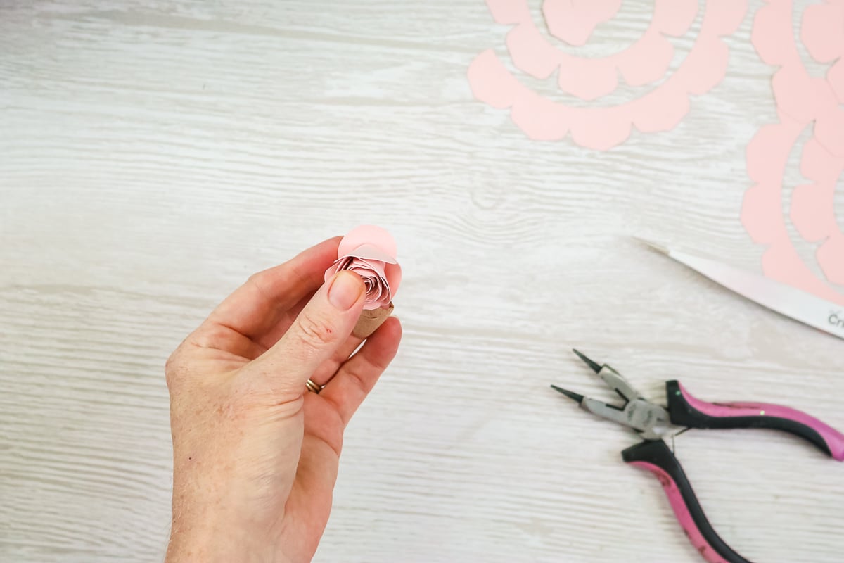 paper flower rolled up