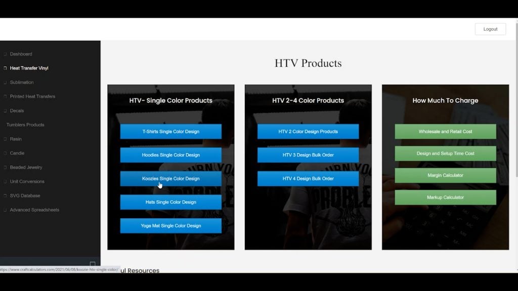 pricing htv crafts