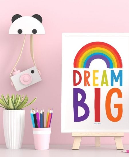 rainbow art printable