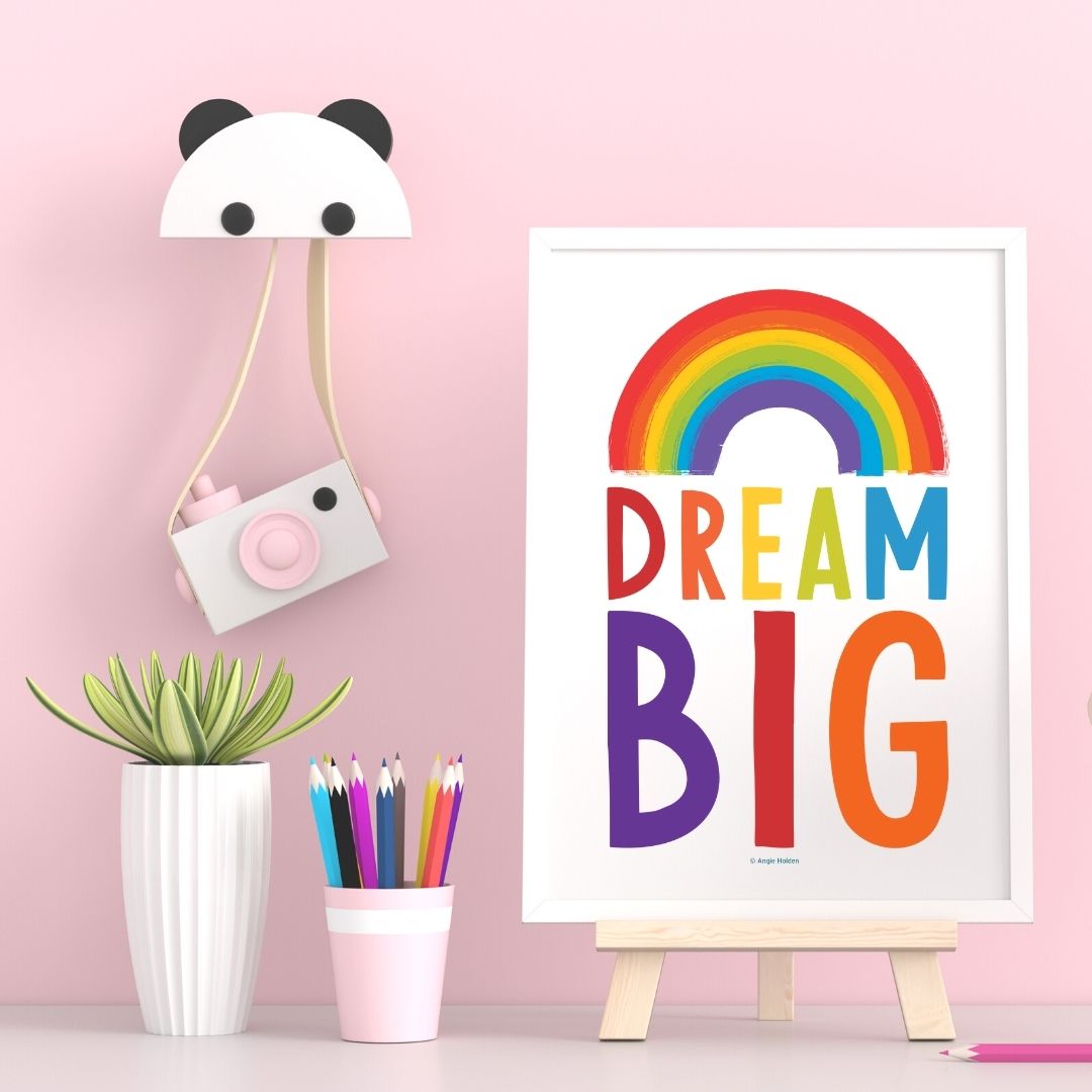 rainbow art printable