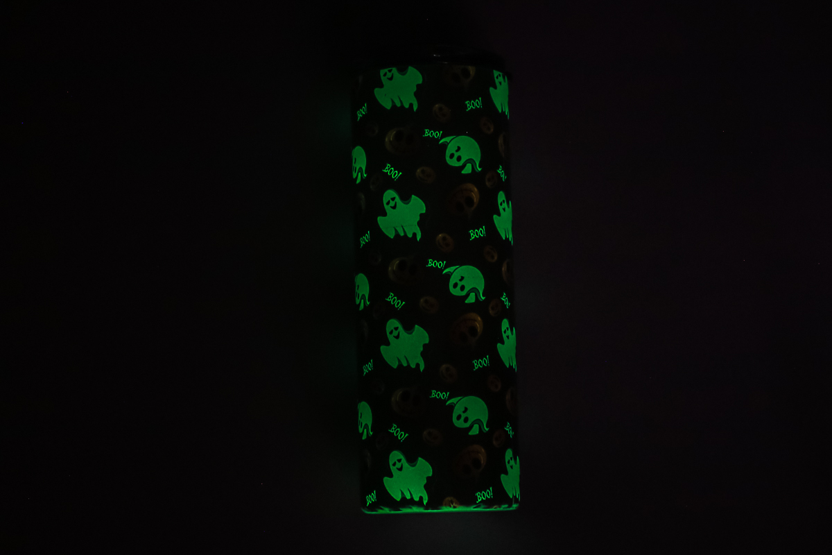 20 oz skinny tumbler that glows in the dark