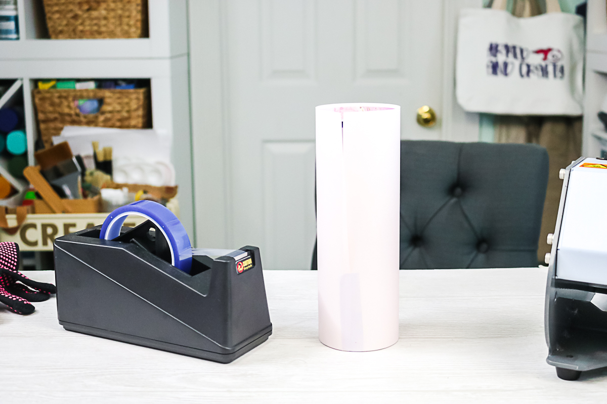adding blowout paper to a sublimation tumbler