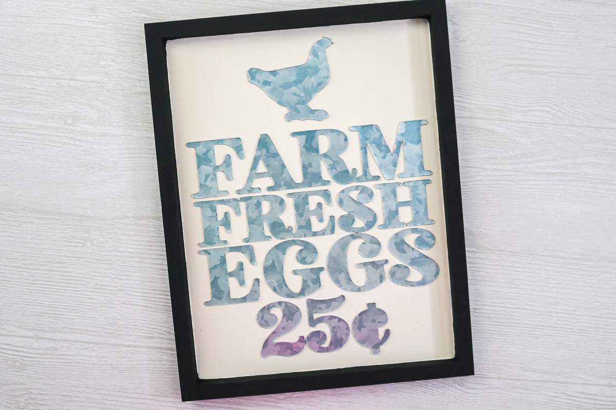 farm fresh eggs sign cut on a cricut