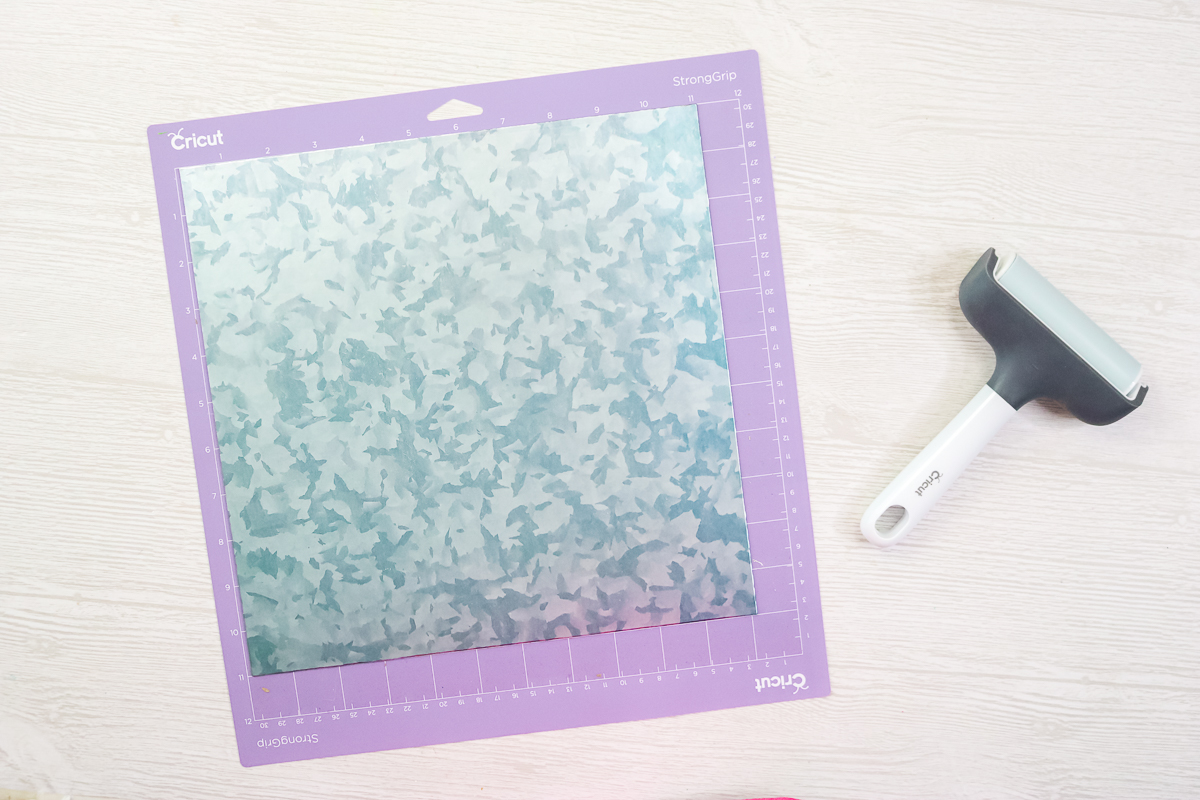 cricut strong grip mat with galvanized sheet