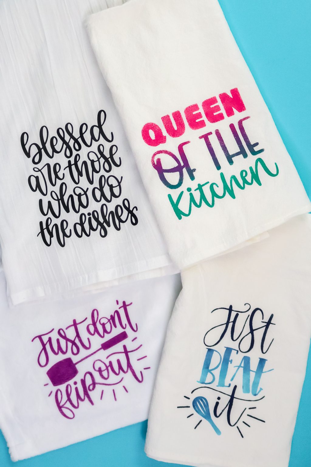 Cricut Tea Towels 4 Ways to Make Fabric Projects Angie Holden The
