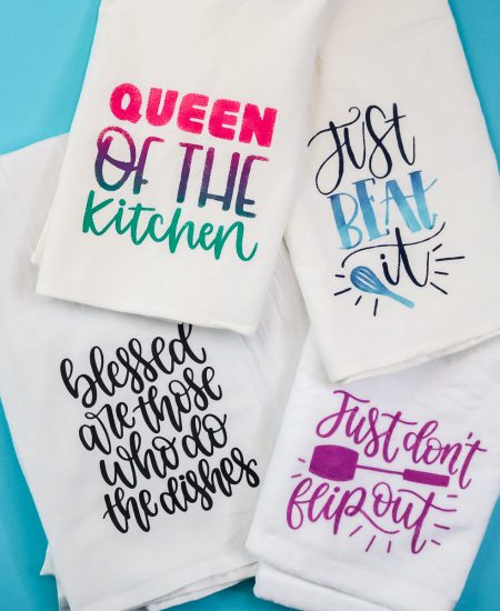 how to make tea towels with any cricut