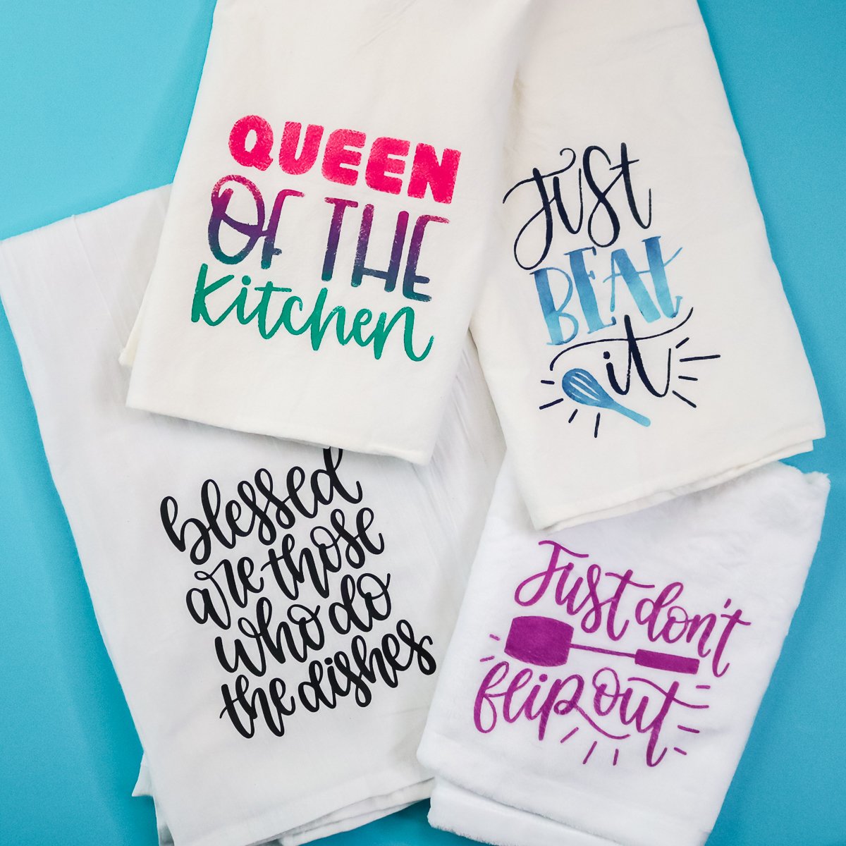 how to make tea towels with any cricut