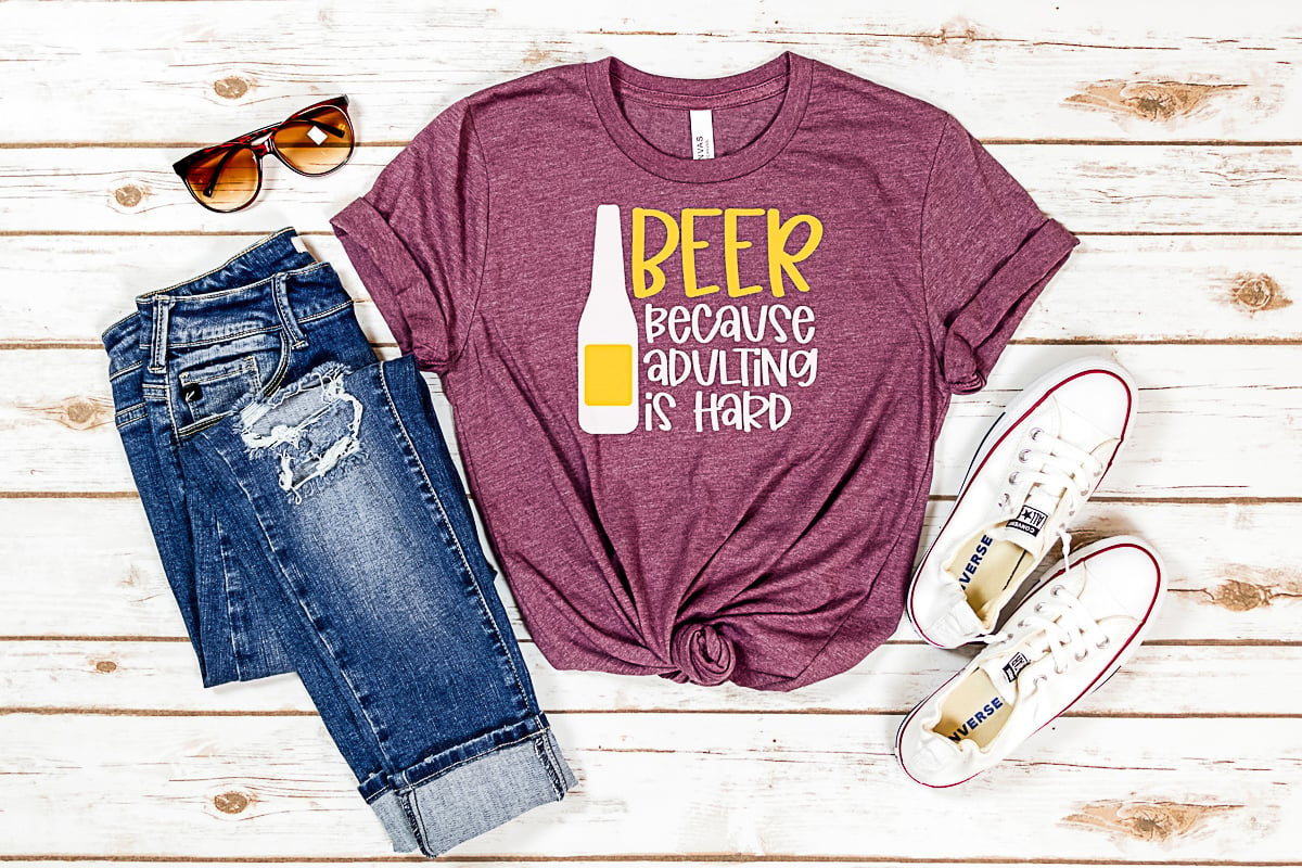 Beer...Because Adulting is Hard SVG