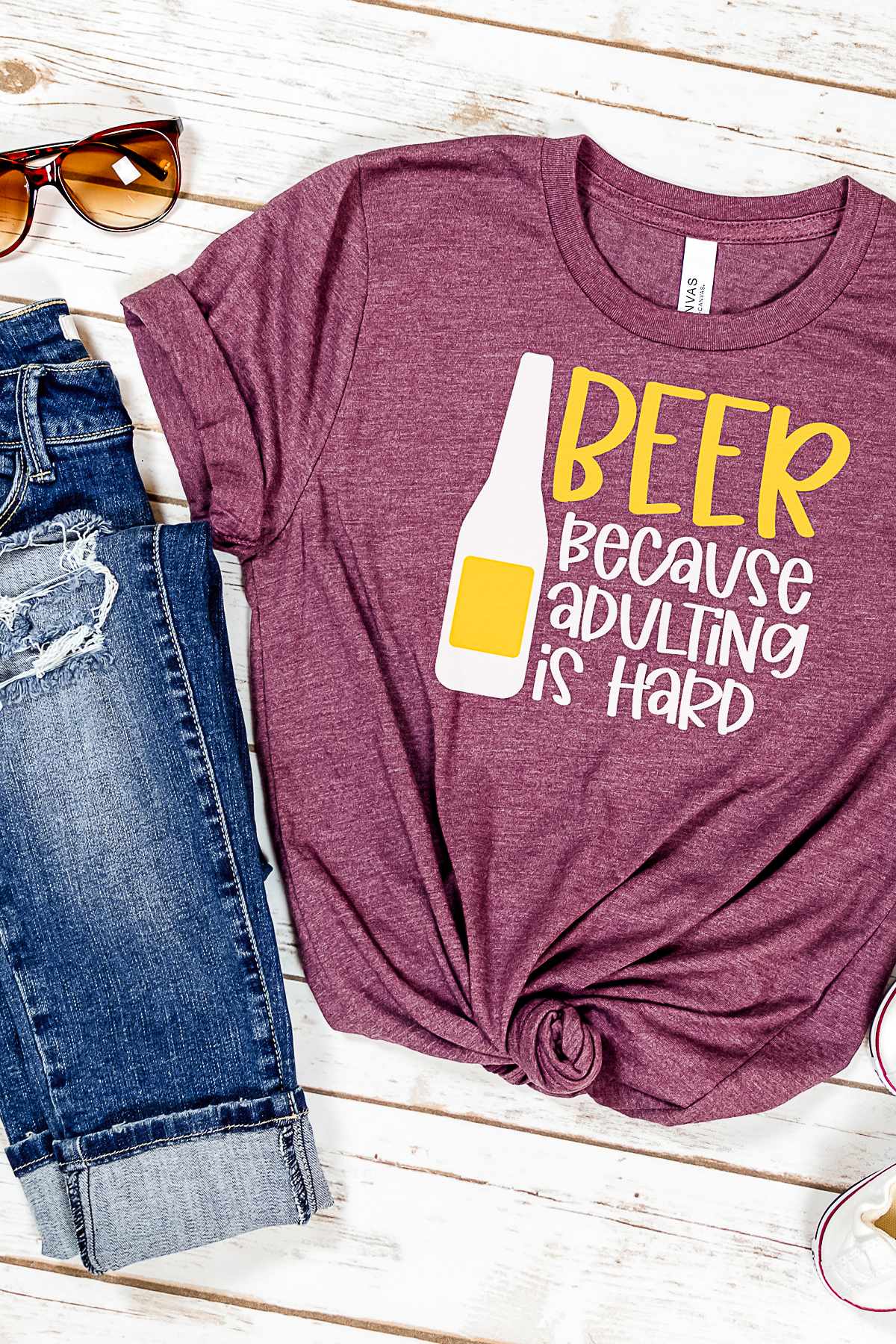 beer shirt made on a cricut