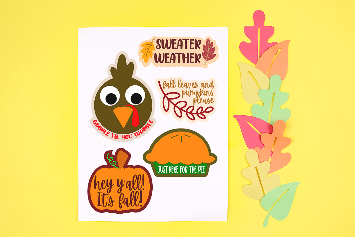 free thanksgiving stickers