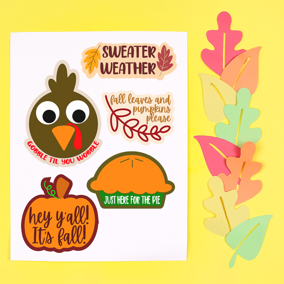 free printable stickers for fall