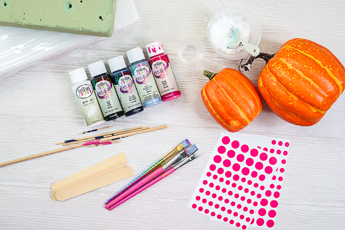 supplies for painting pumpkins