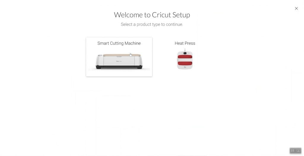 configuration de la machine cricut