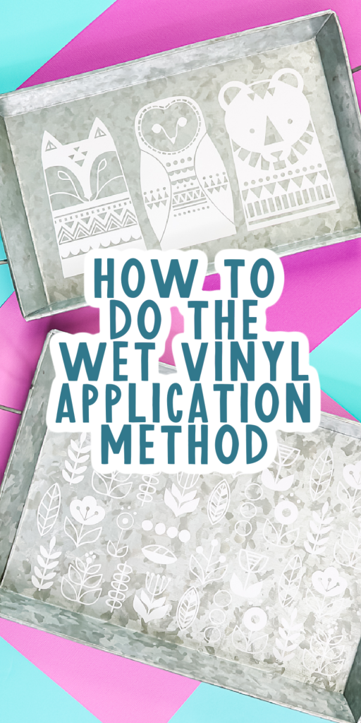 how to apply vinyl with water