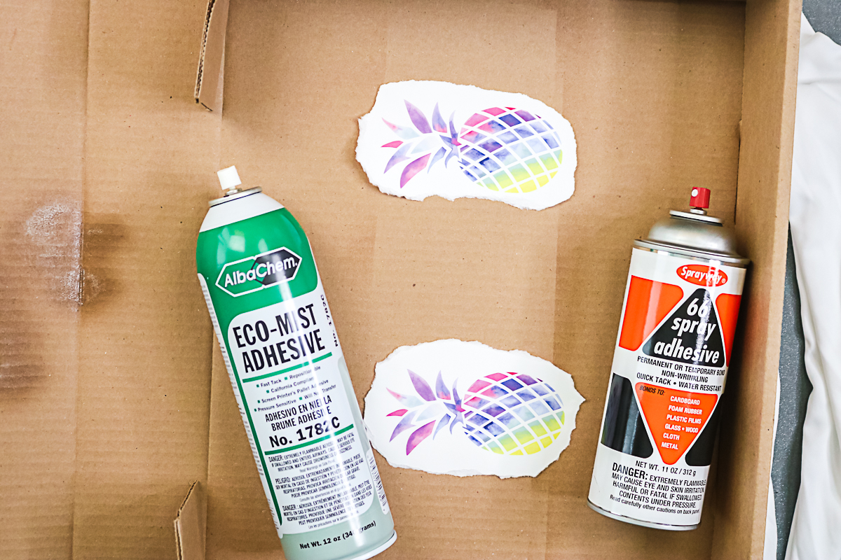 two spray adhesives for sublimation