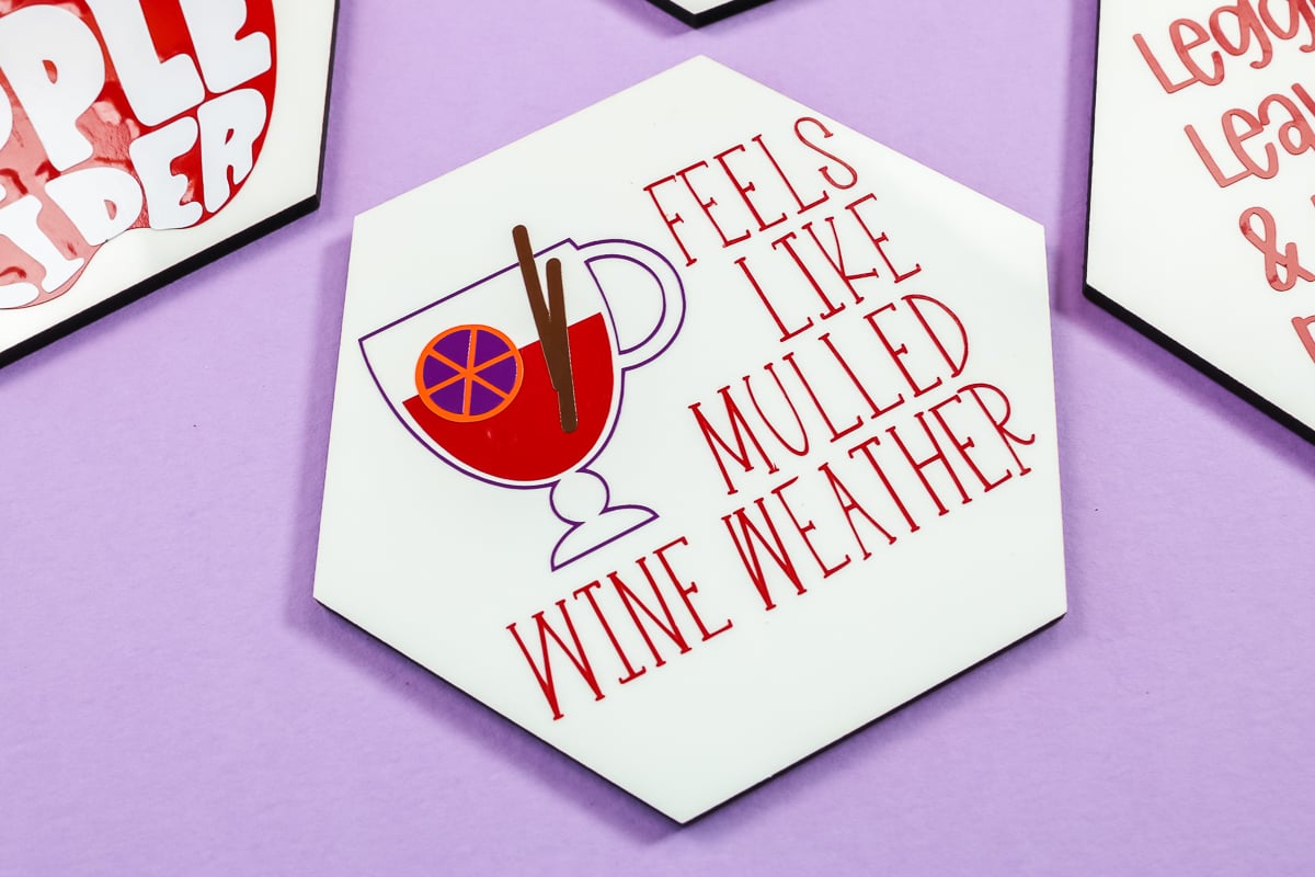 feels like mulled wine weather coaster