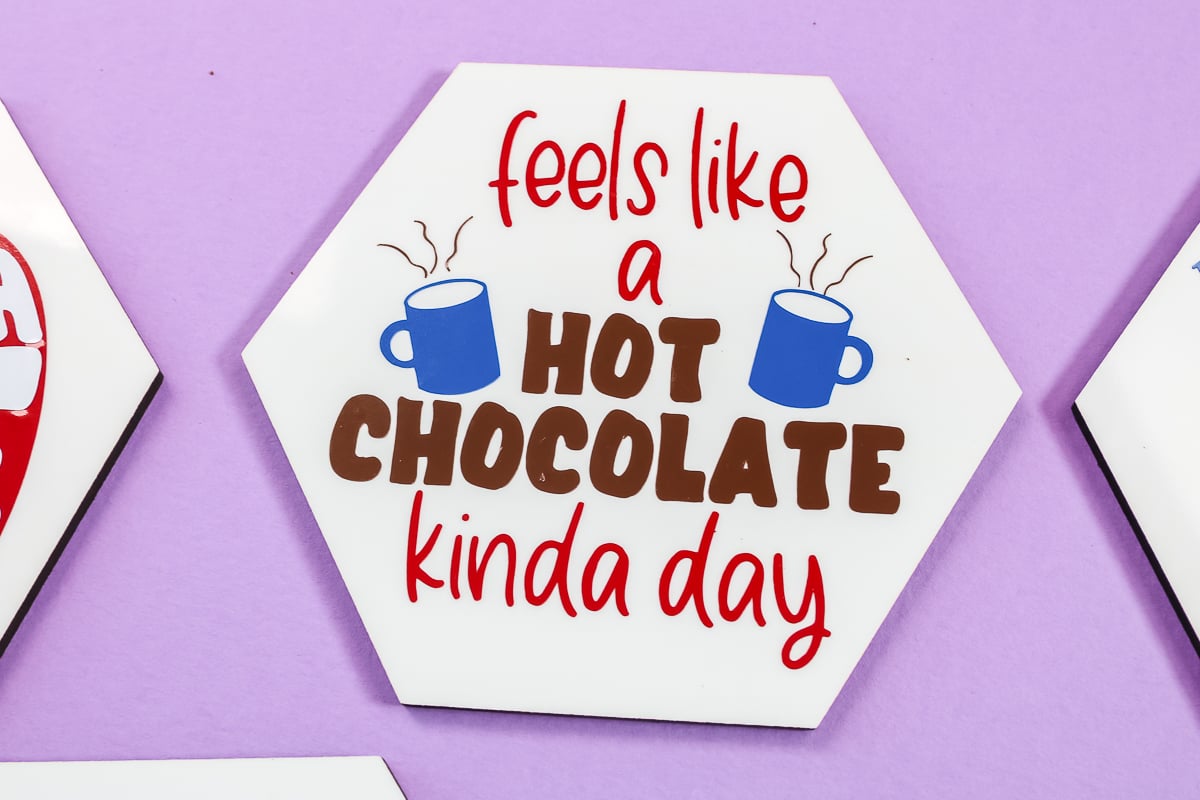 feels like a hot chocolate kinda day coaster