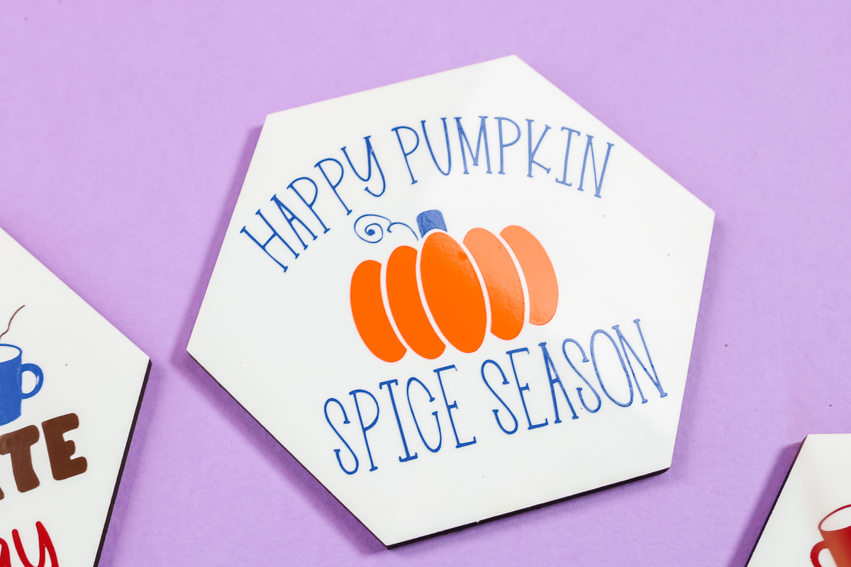 happy pumpkin spice season coaster