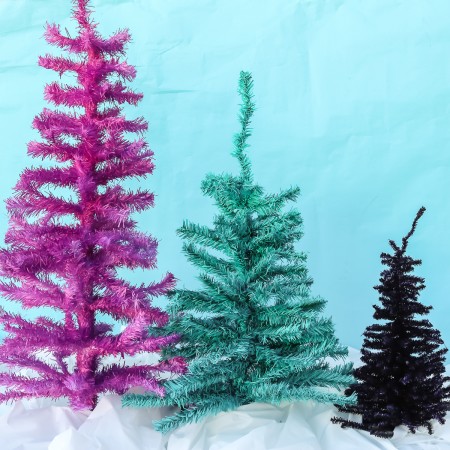 how to paint artificial christmas trees