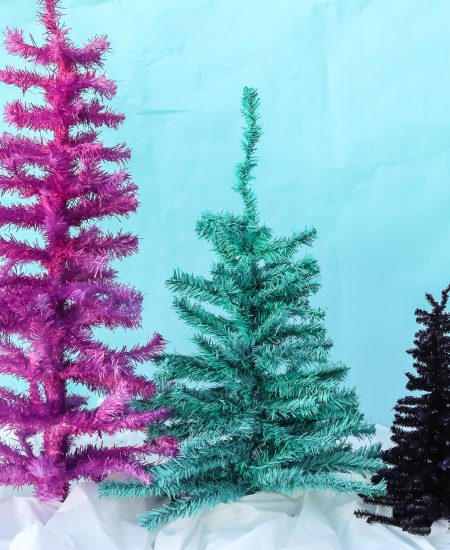 how to paint artificial christmas trees