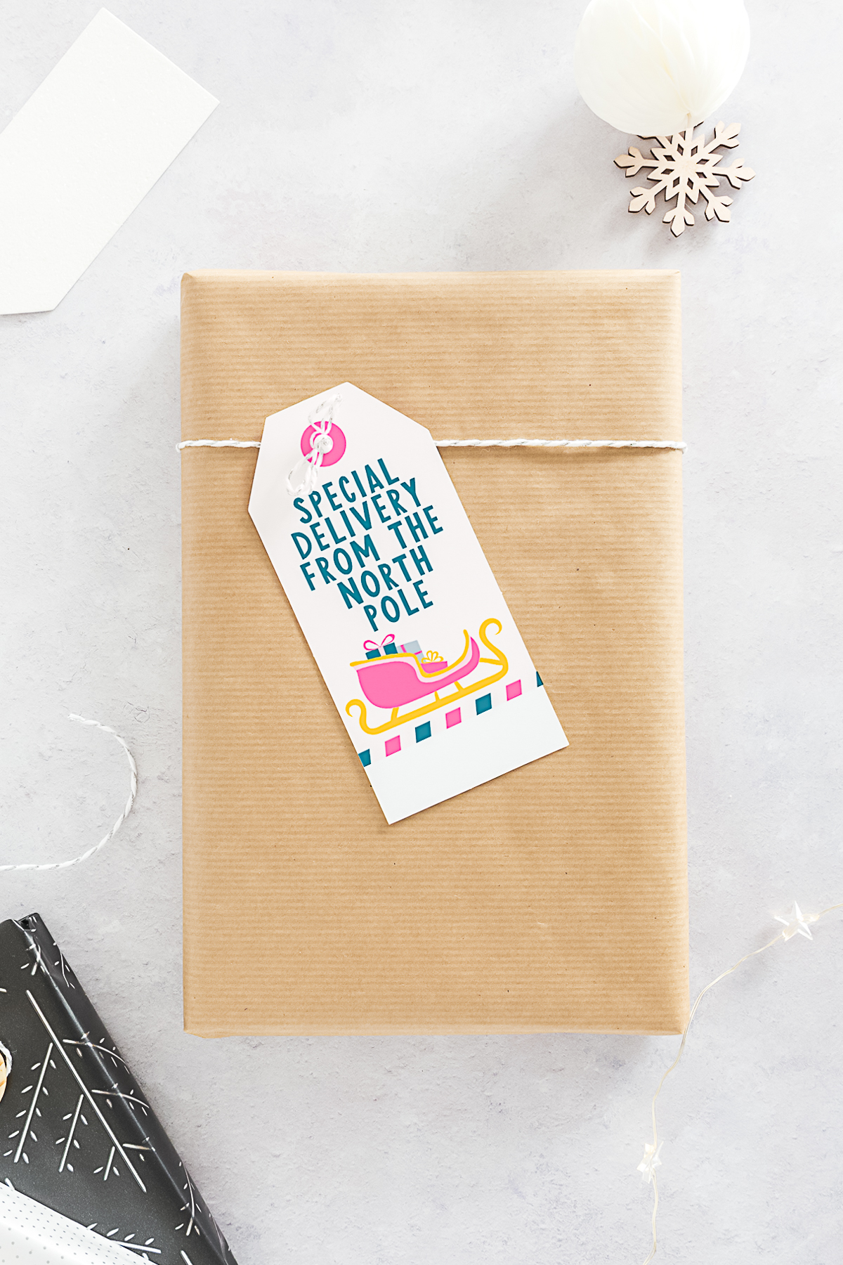 santa gift tag