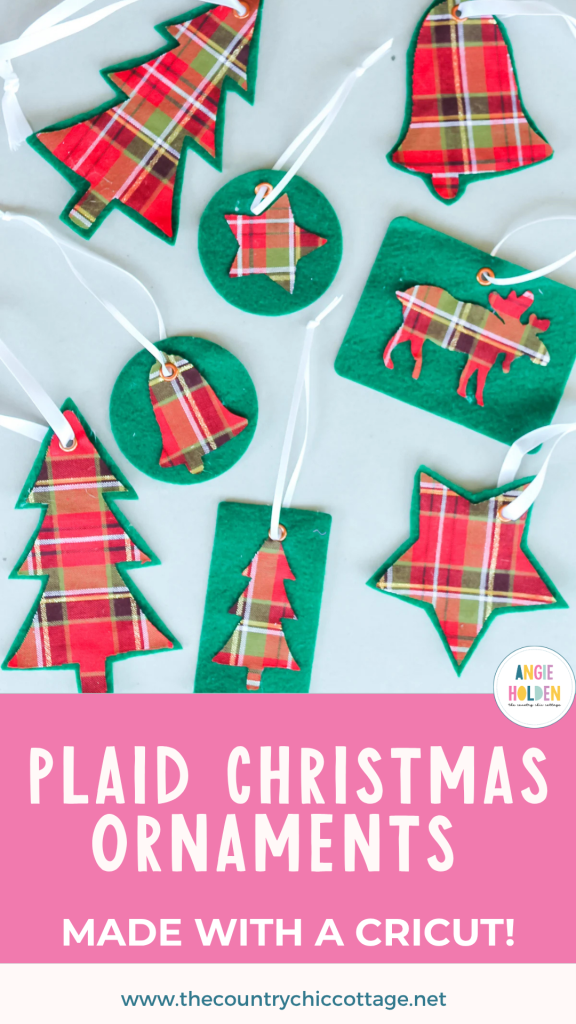 plaid Christmas ornaments