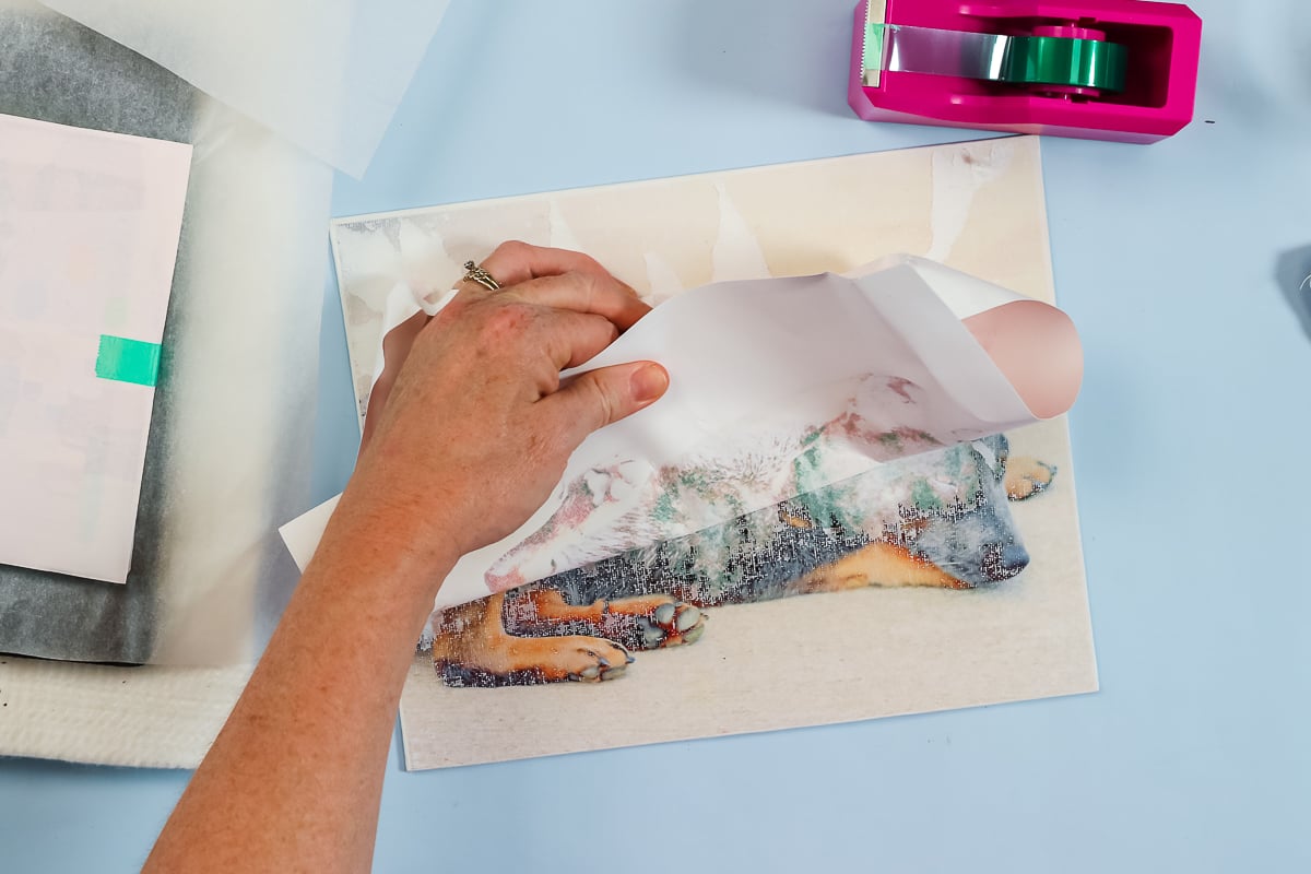 removing sublimation paper from htv