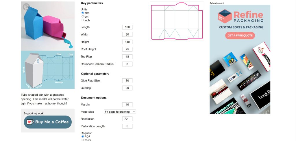 how to make a box template for cricut