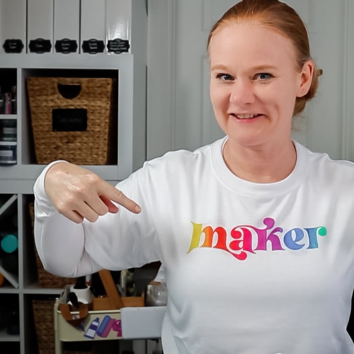 Angie holden wearing maker shirt