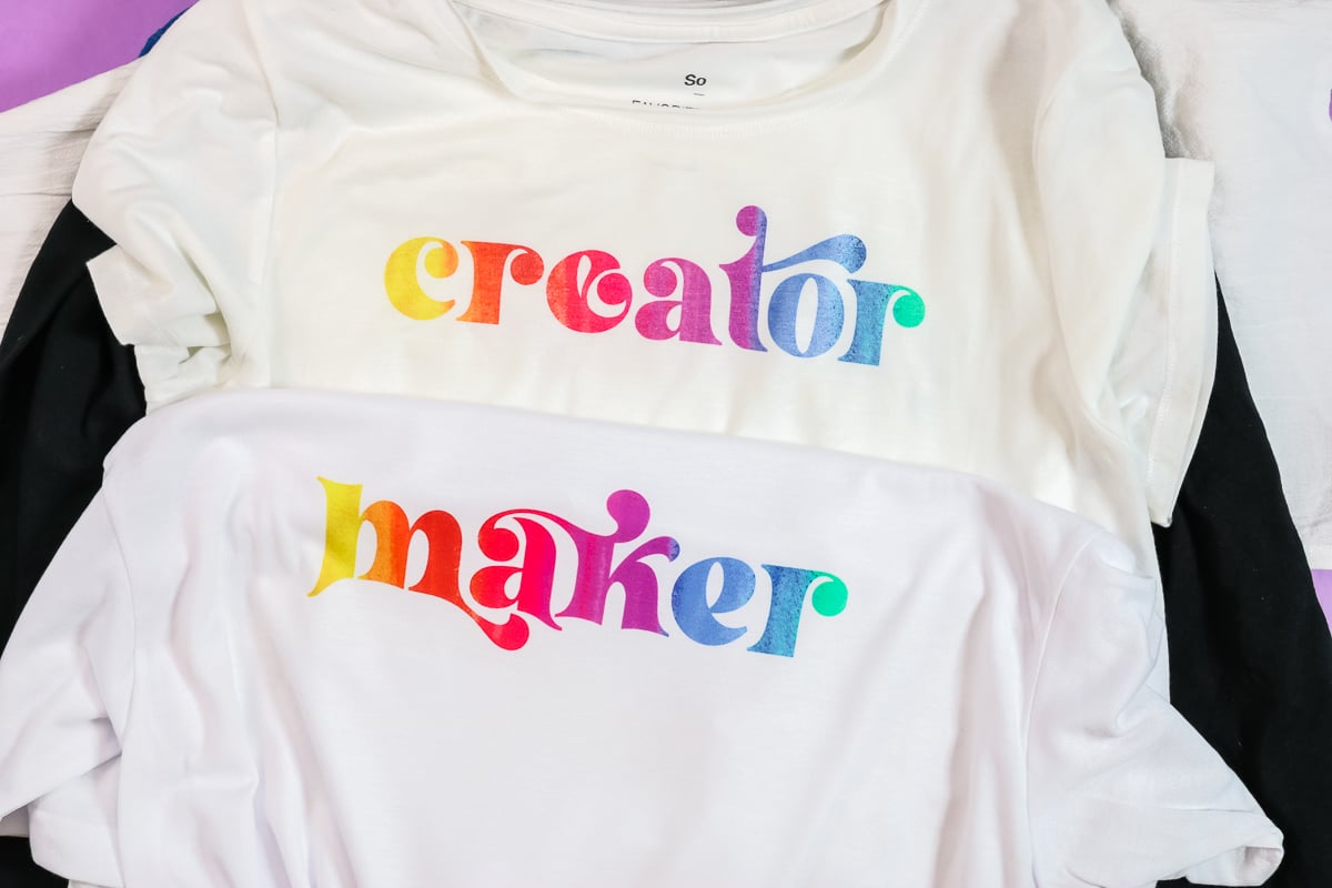 creator and maker shirts printed on  63% Polyester shirts
