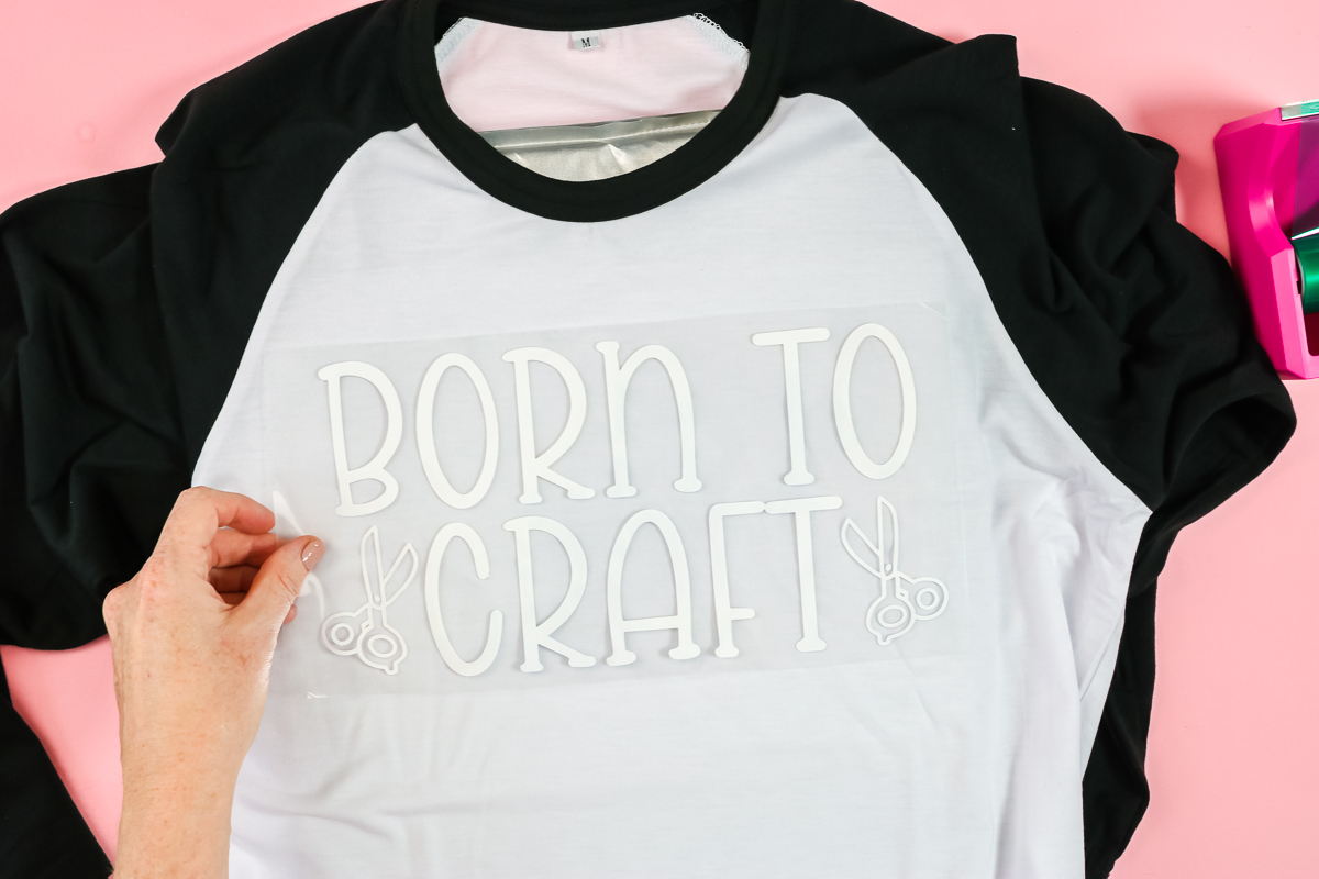 adding born to craft design to a polyester shirt