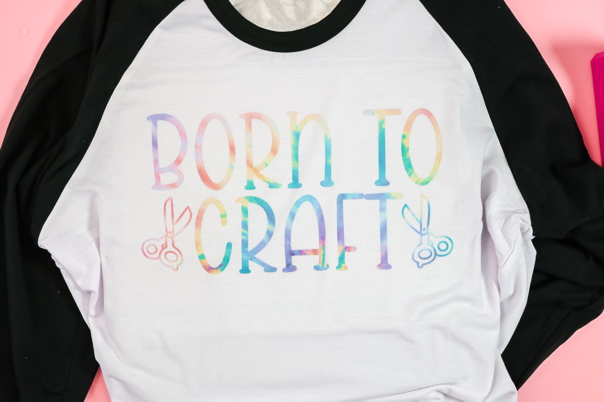 cricut sublimation design on a shirt