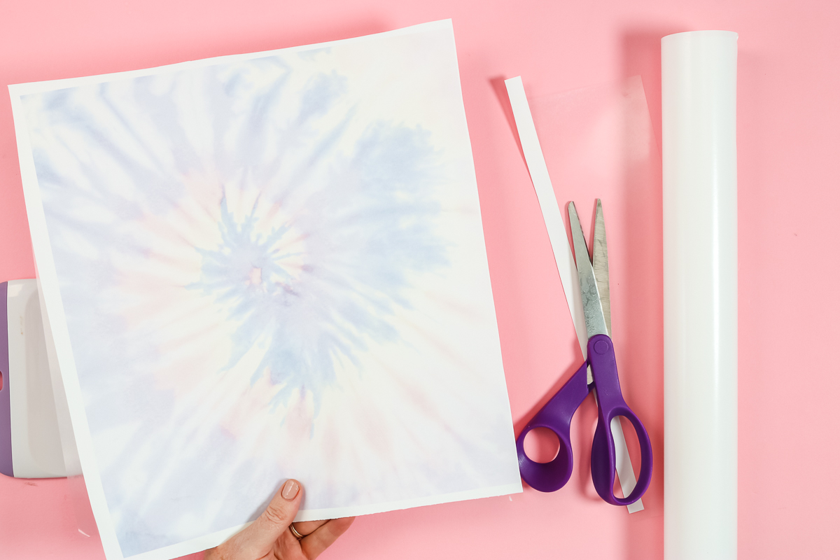 trimming edges from sublimation sheet