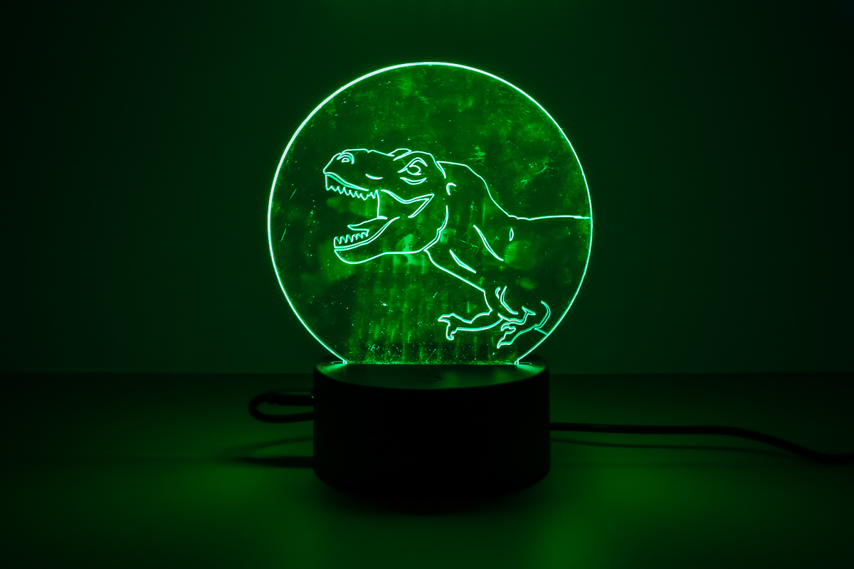 engraved dinosaur nightlight