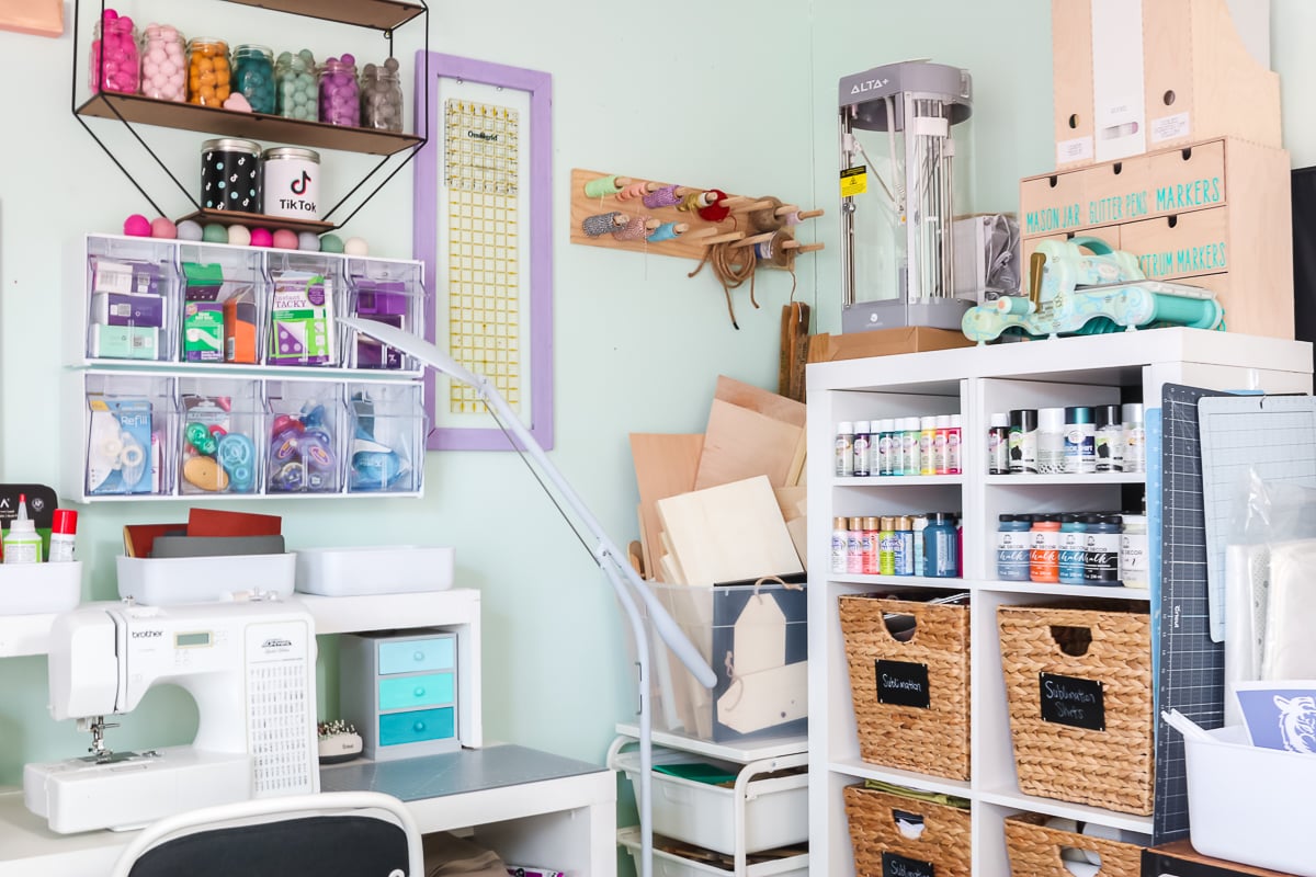 organized cricut craft room