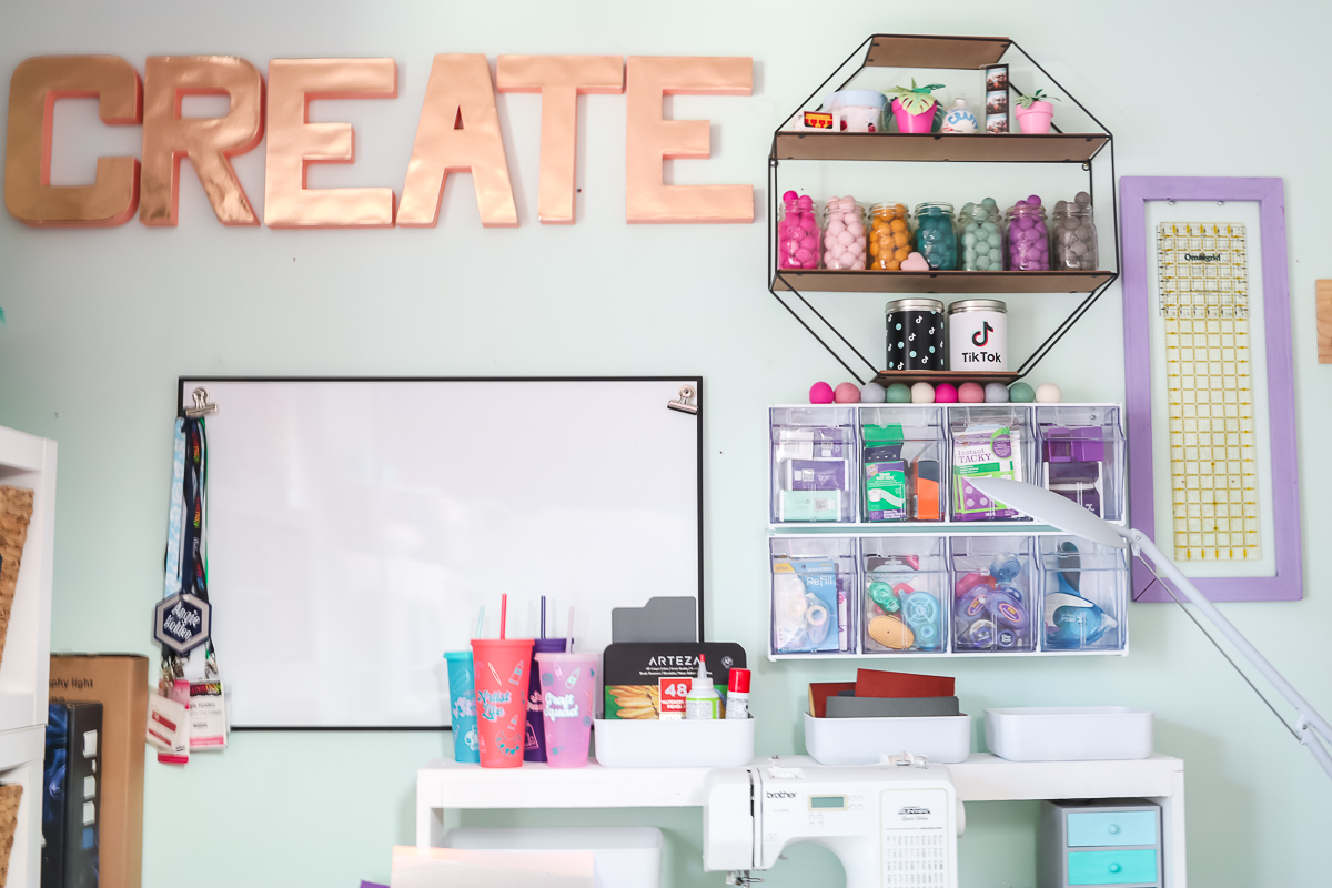 wall in a craft room