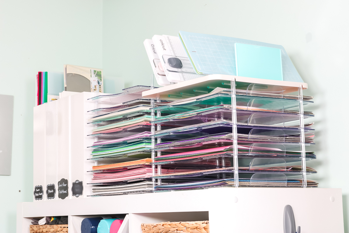 Stackable Paper Organizer  Paper storage, Craft room office, Craft room  storage