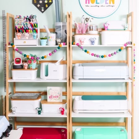 organized cricut craft room