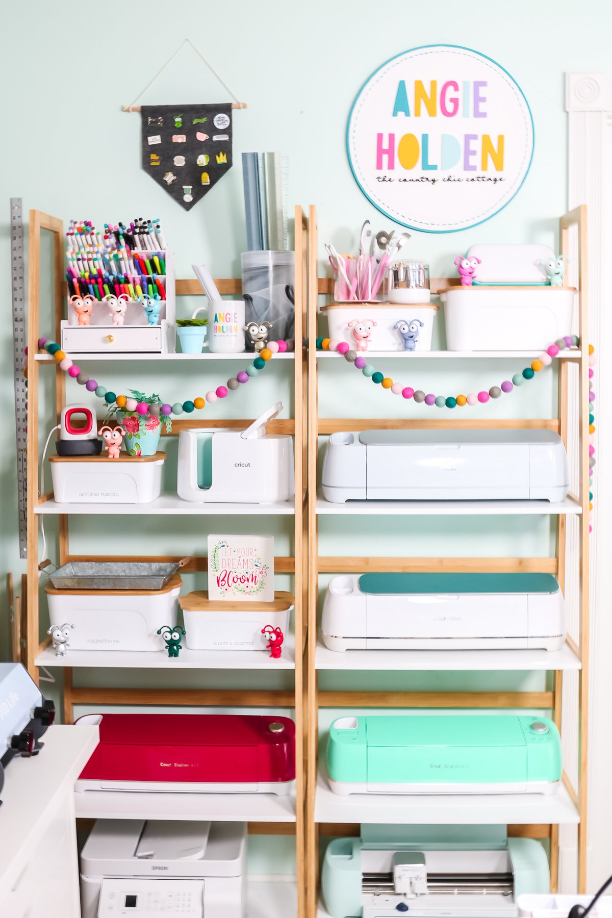 organized cricut craft room