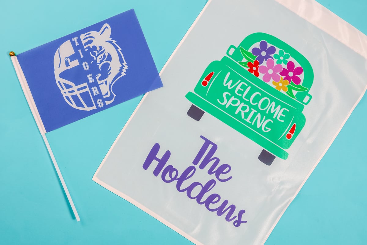 how to add a sublimation design to a polyester flag