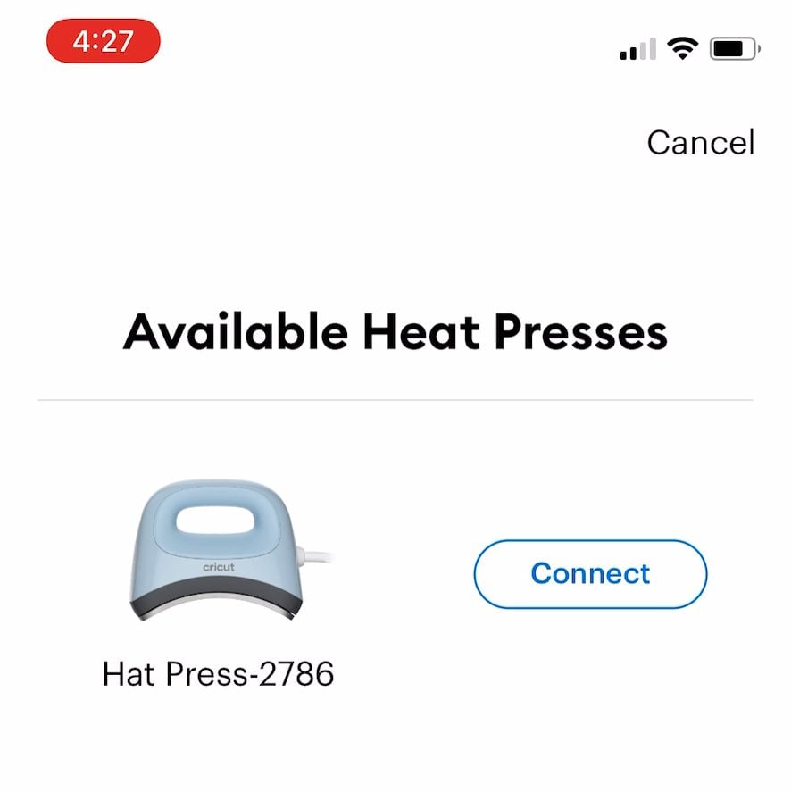 connecter la presse à chapeau à cricut heat