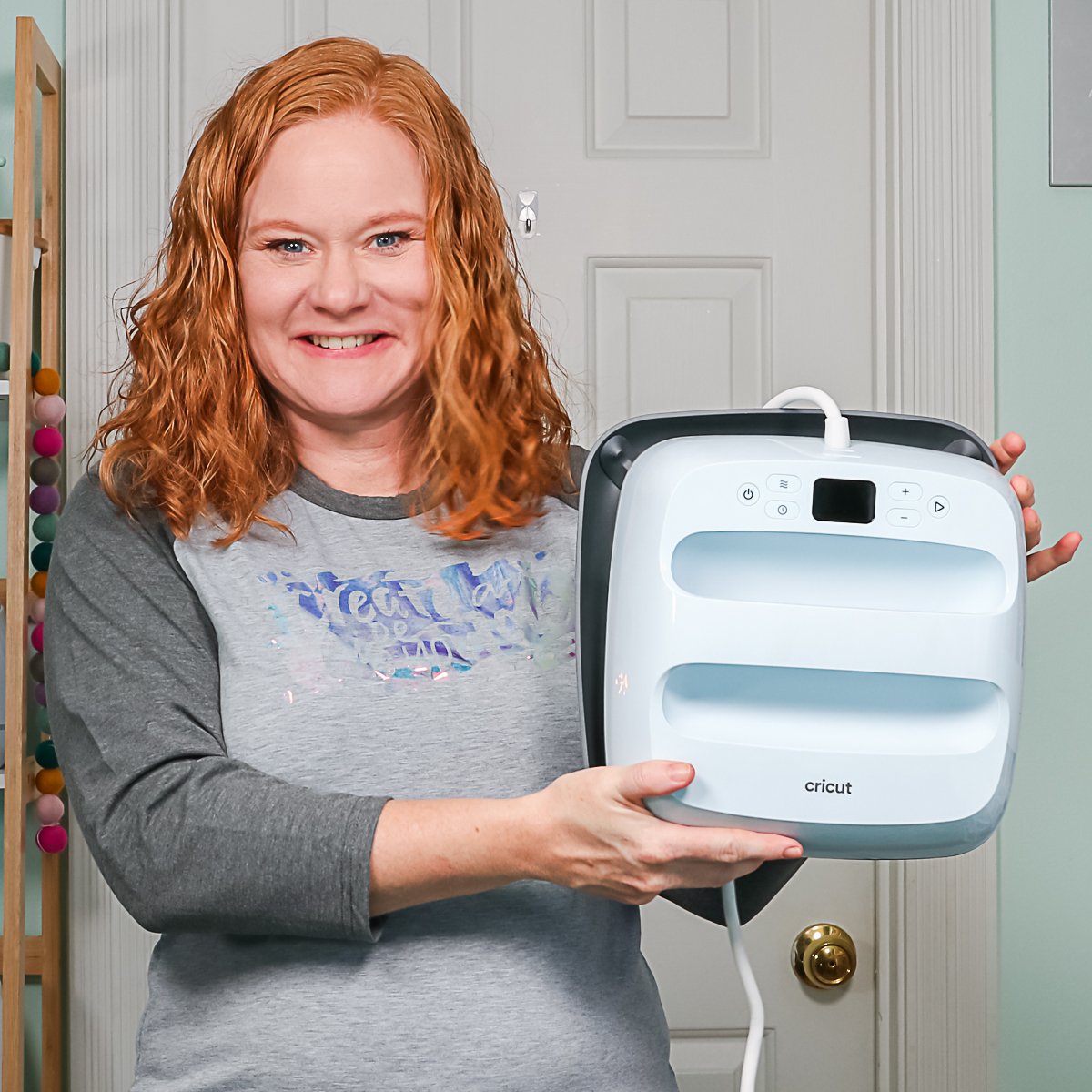 angie holden with cricut easypress 3