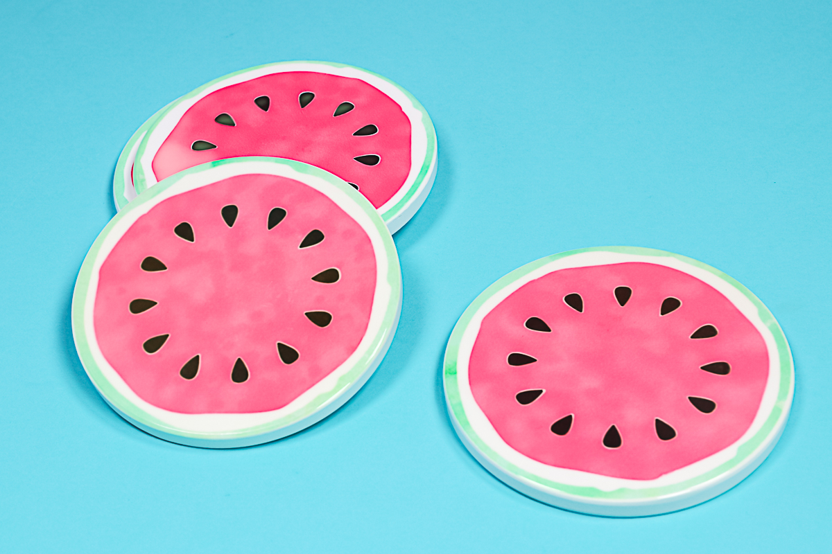 watermelon coasters