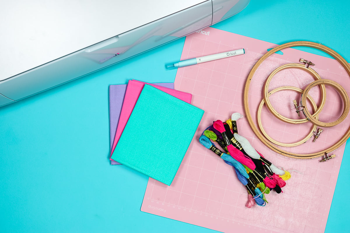 embroidery craft supplies with a cricut