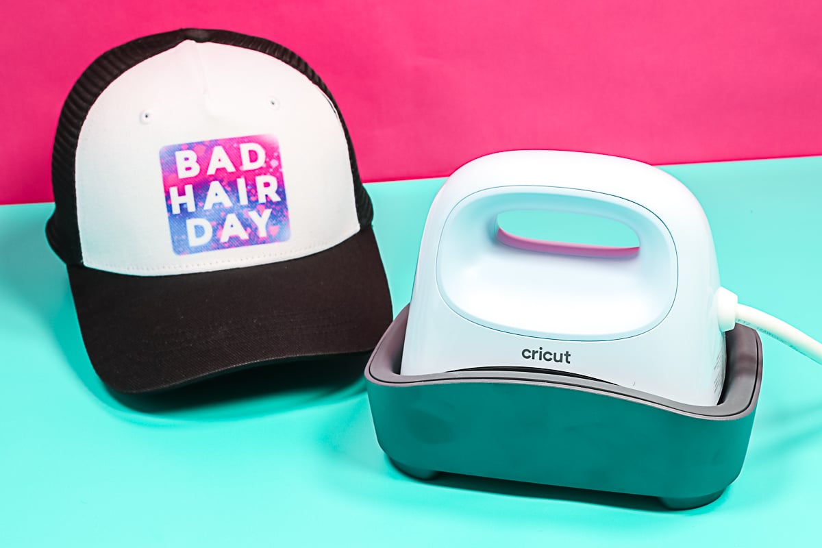 bad hair day hat with a hat press