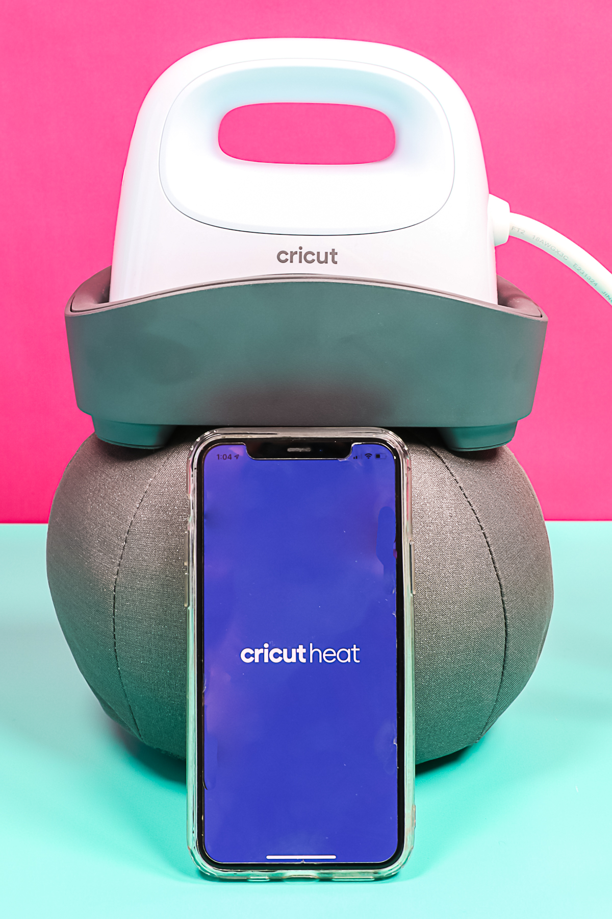 using the cricut heat app with a hat press