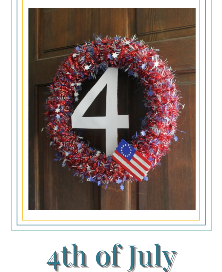 pinnable image of 4th of july pool noodle wreath