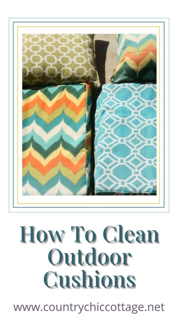 pinnable image for How To Clean Outdoor Cushions